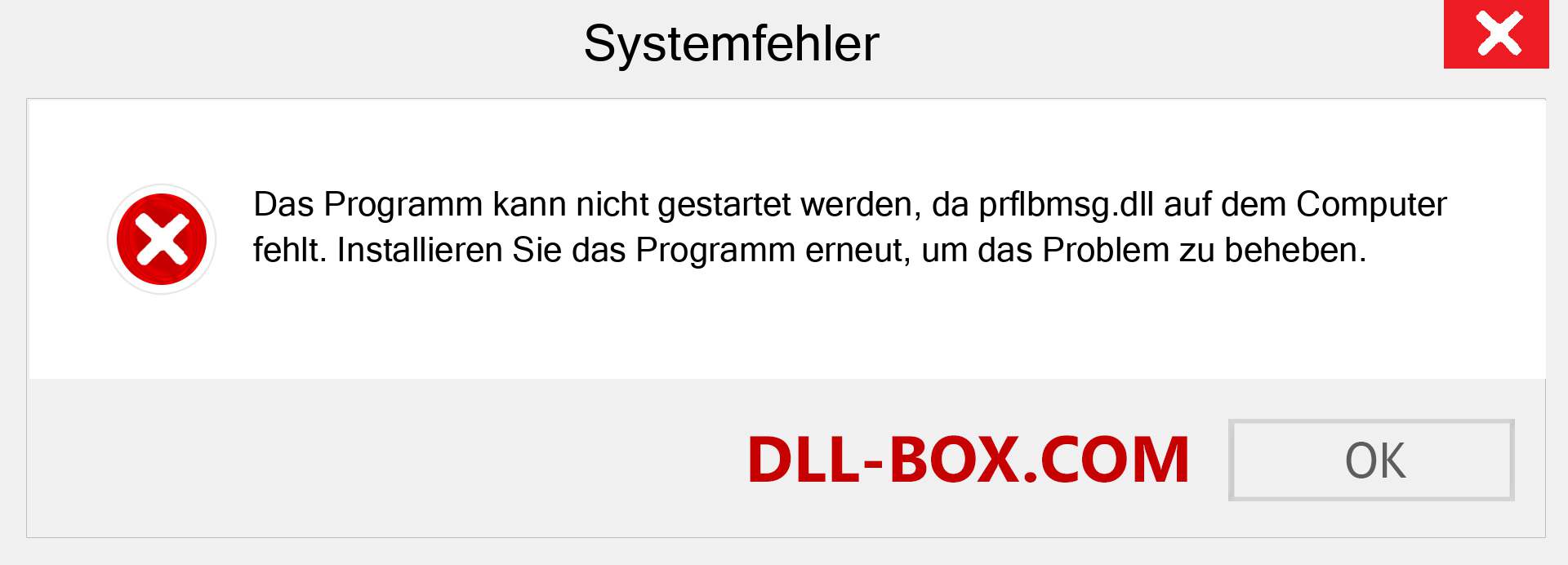 prflbmsg.dll-Datei fehlt?. Download für Windows 7, 8, 10 - Fix prflbmsg dll Missing Error unter Windows, Fotos, Bildern