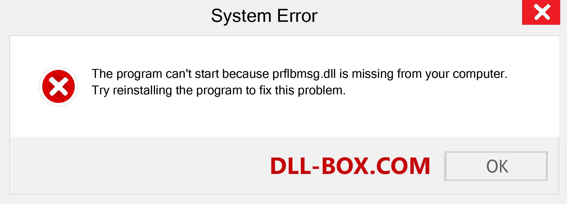  prflbmsg.dll file is missing?. Download for Windows 7, 8, 10 - Fix  prflbmsg dll Missing Error on Windows, photos, images