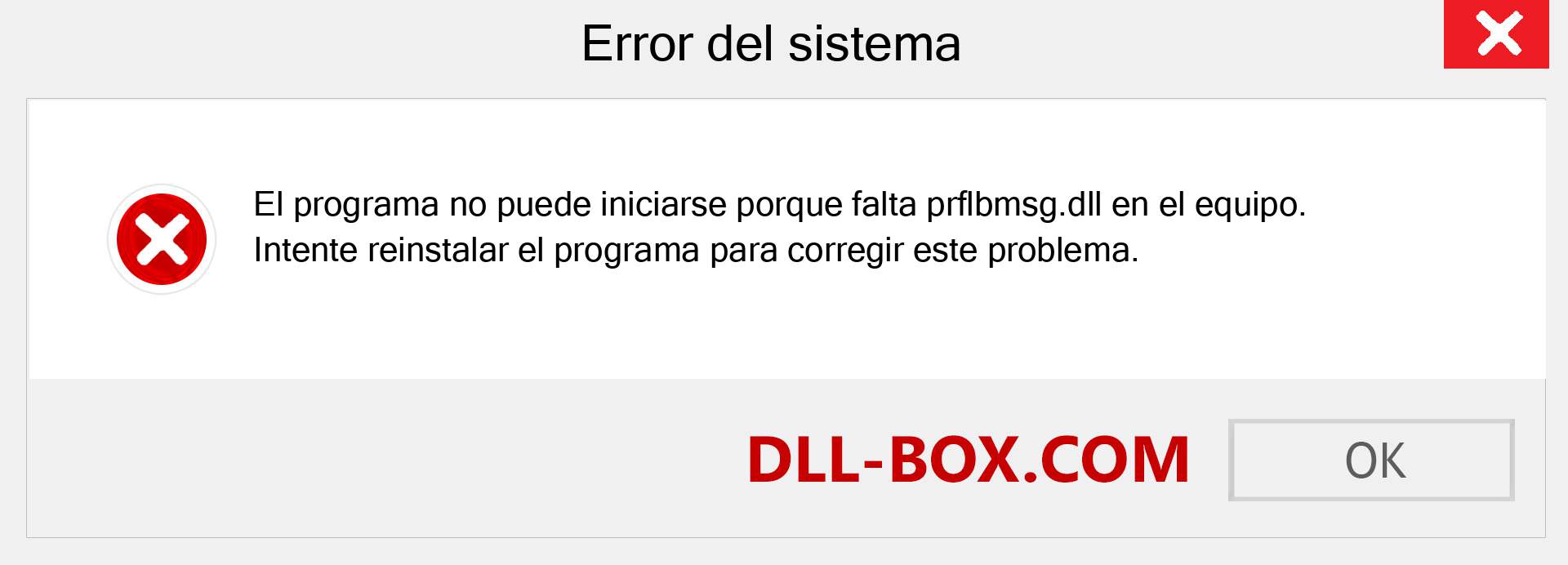 ¿Falta el archivo prflbmsg.dll ?. Descargar para Windows 7, 8, 10 - Corregir prflbmsg dll Missing Error en Windows, fotos, imágenes